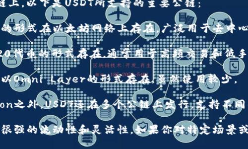 USDT（Tether）是一种稳定币，主要用于多种区块链上。以下是USDT所支持的主要公链：

1. **Ethereum（以太坊）**：USDT以ERC-20代币的形式在以太坊网络上存在，广泛用于去中心化交易所和DeFi应用。
  
2. **Tron（波场）**：在Tron网络上，USDT以TRC-20代币的形式存在，通常用于高频交易和低手续费的转账。

3. **Bitcoin（比特币）**：USDT也在比特币网络上以Omni Layer的形式存在，虽然使用较少。

4. **EOS、Liquid、Algorand等**：除了以太坊和Tron之外，USDT还在多个公链上发行，支持不同的交易平台与场景。

USDT的跨链特性使得它在区块链生态系统中具有很强的流动性和灵活性。如果你对特定场景或使用方法有兴趣，请告诉我，我可以提供更多信息。